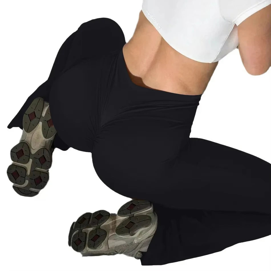Taille haute entraînement Yoga Leggings Fitness bout à bout Scrunch fesses sport pantalons de gymnastique femmes