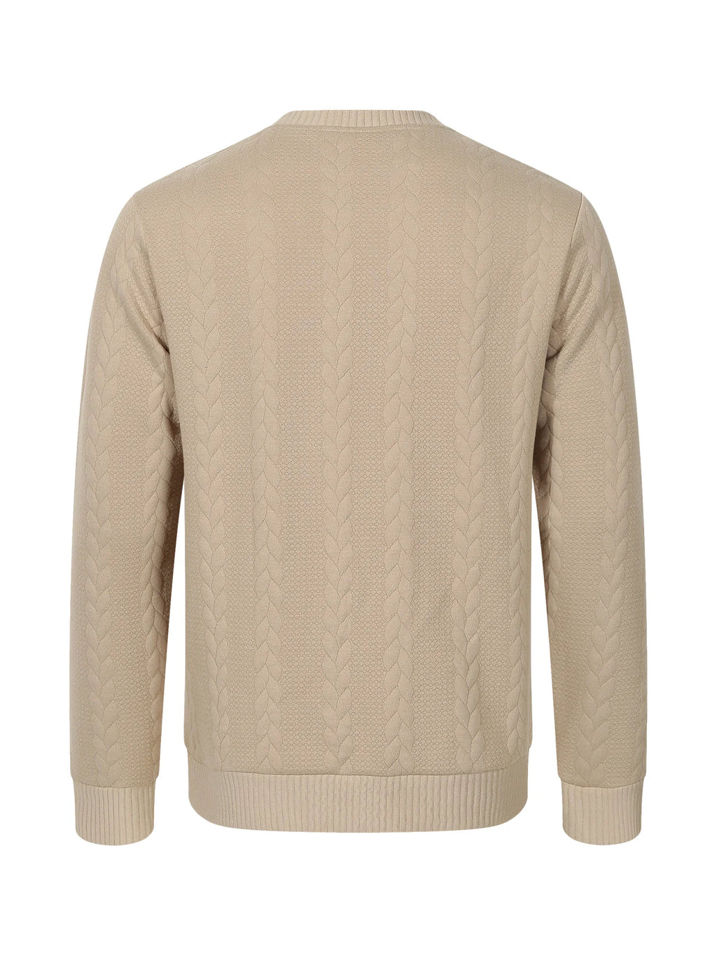 Autumn men's new round neck jacquard checkered high-end