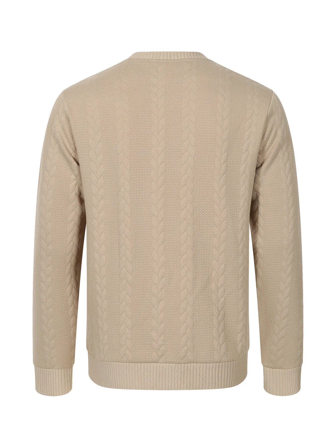 Autumn men's new round neck jacquard checkered high-end