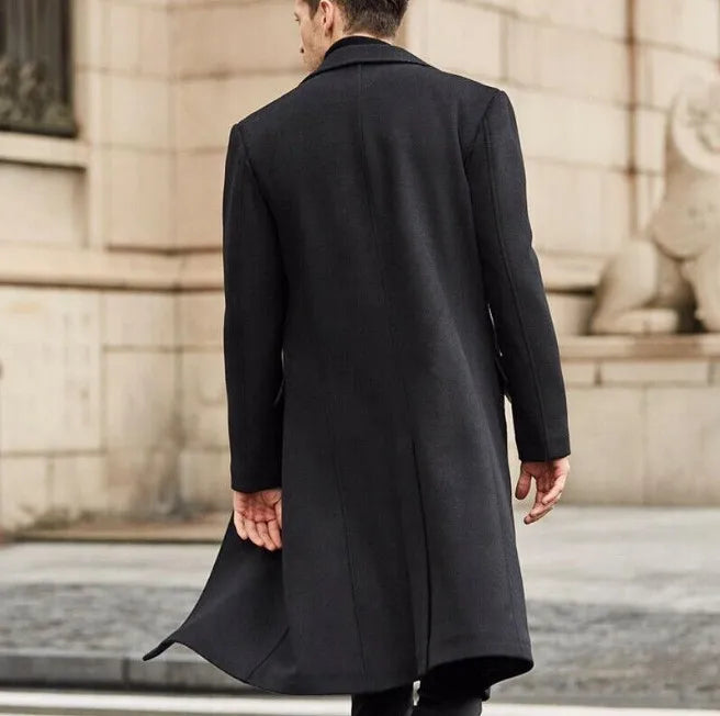 Automne hiver Long manteau mâle