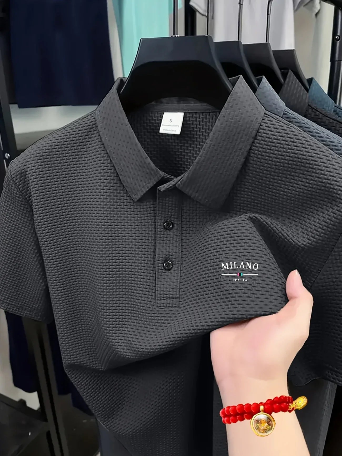 Cool POLO Shirt for men casual wear lapel button-down solid