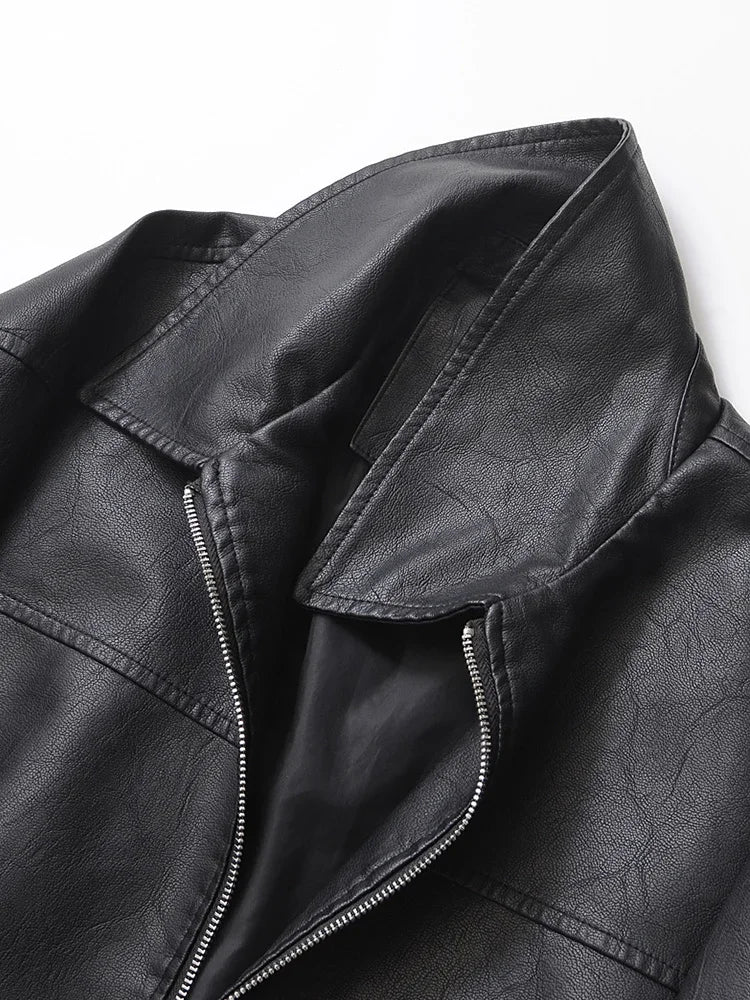 Veste en Faux cuir Pu pour femme
