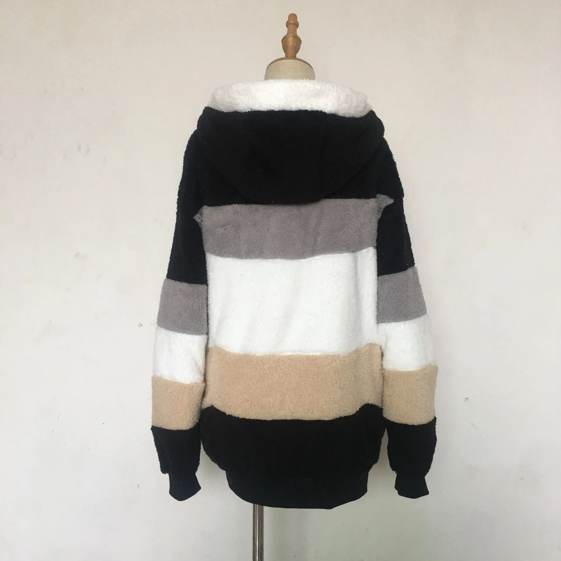 Veste surdimensionnée pour femmes, nouvelle collection automne-hiver 2023, chaud, peluche, poche, capuche, Streetwear, ample, manteau d'extérieur pour dames, Roupas Feminina