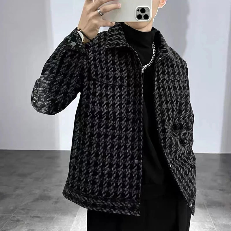 Veste à motifs en tweed pour hommes