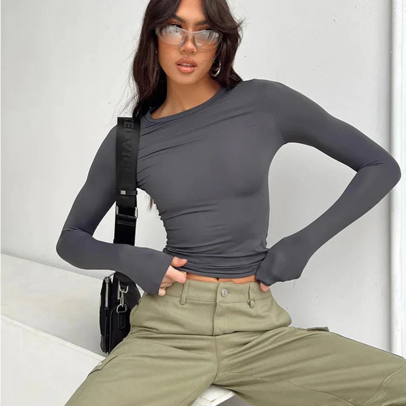 Women Casual Long Sleeve T-Shirts Spring Autumn