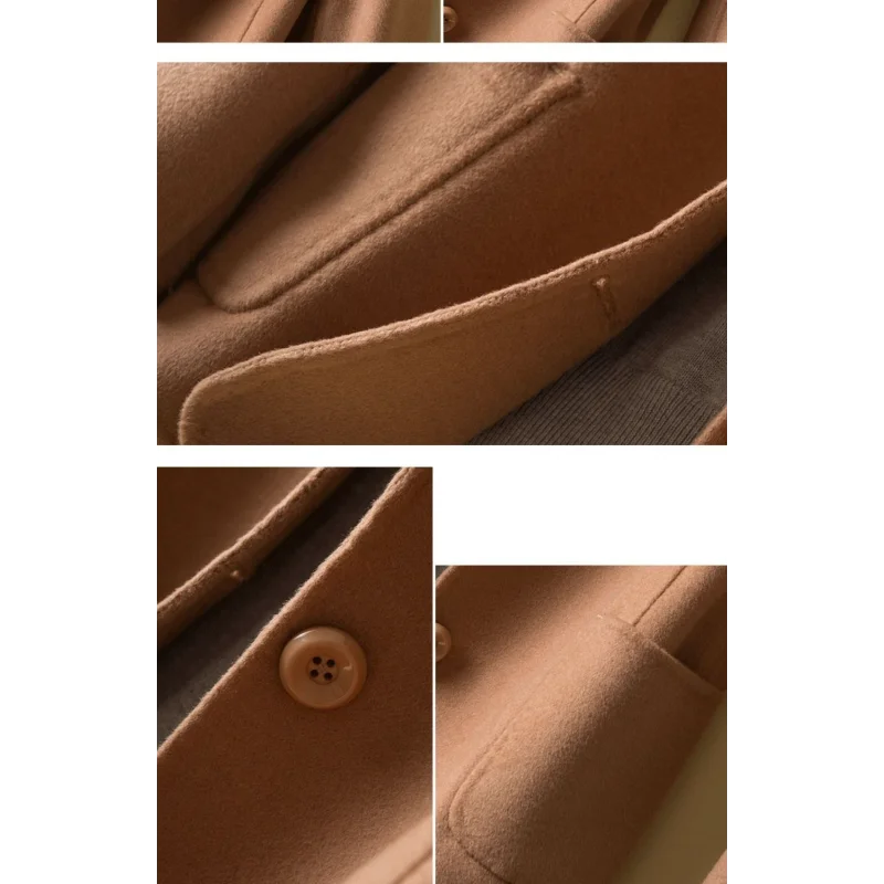 Manteau en laine femme court automne hiver polyvalent décontracté Petite