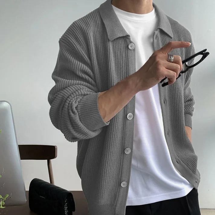 Coréen Streetwear pull zippé Cardigan hommes