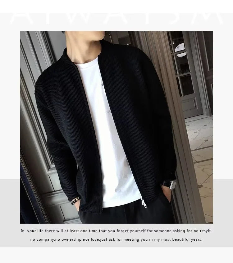 Autumn Winter Men Pure Color