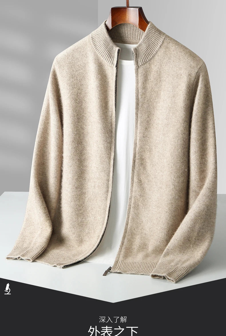 Pull chaud en laine mérinos pour homme
