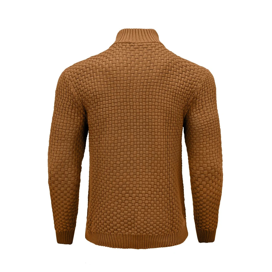 Pull chaud à fermeture éclair pour homme