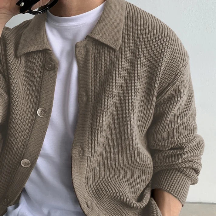 Coréen Streetwear pull zippé Cardigan hommes