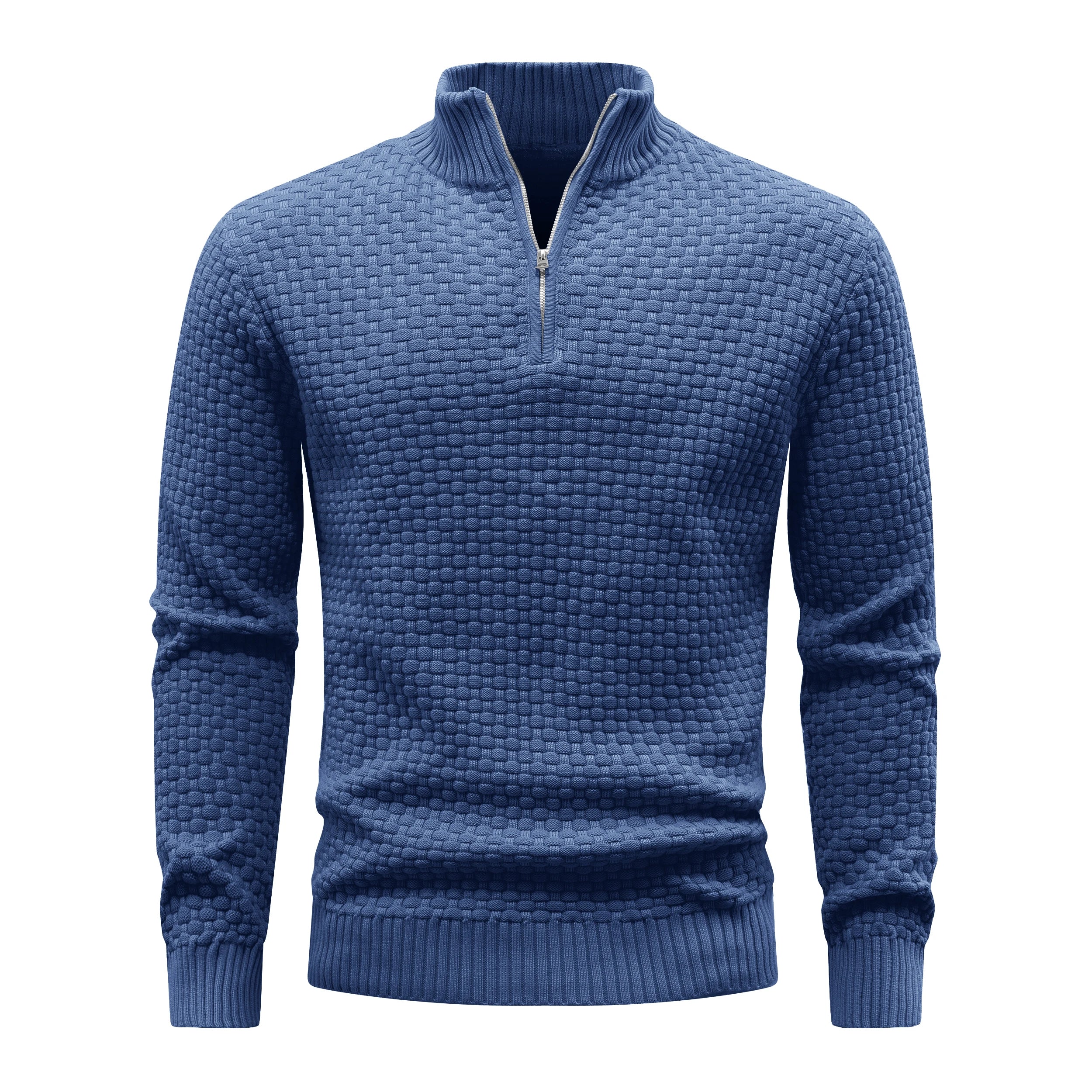 Pull chaud à fermeture éclair pour homme