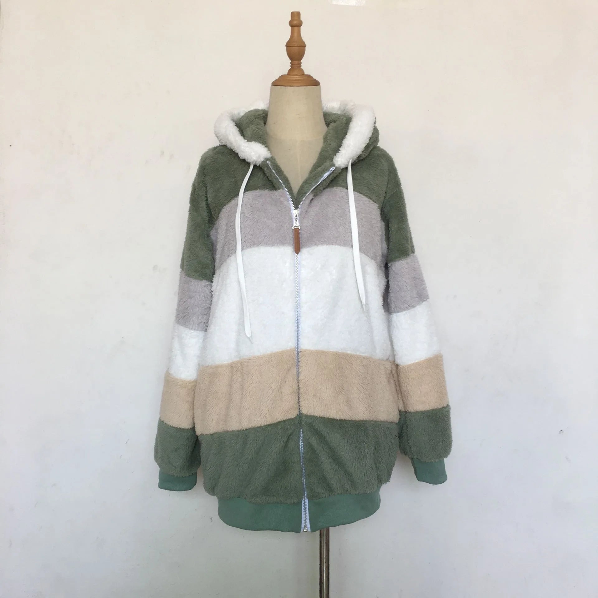 Veste surdimensionnée pour femmes, nouvelle collection automne-hiver 2023, chaud, peluche, poche, capuche, Streetwear, ample, manteau d'extérieur pour dames, Roupas Feminina