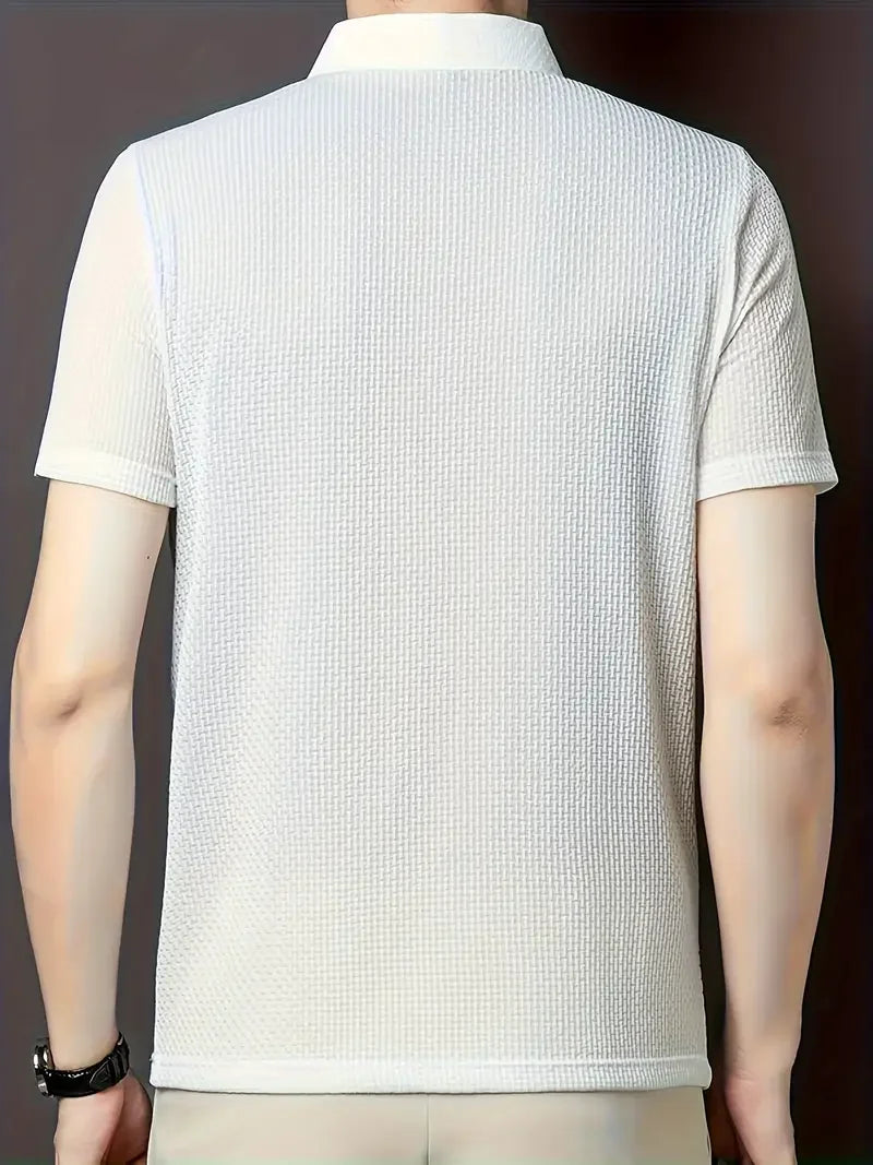 Cool POLO Shirt for men casual wear lapel button-down solid