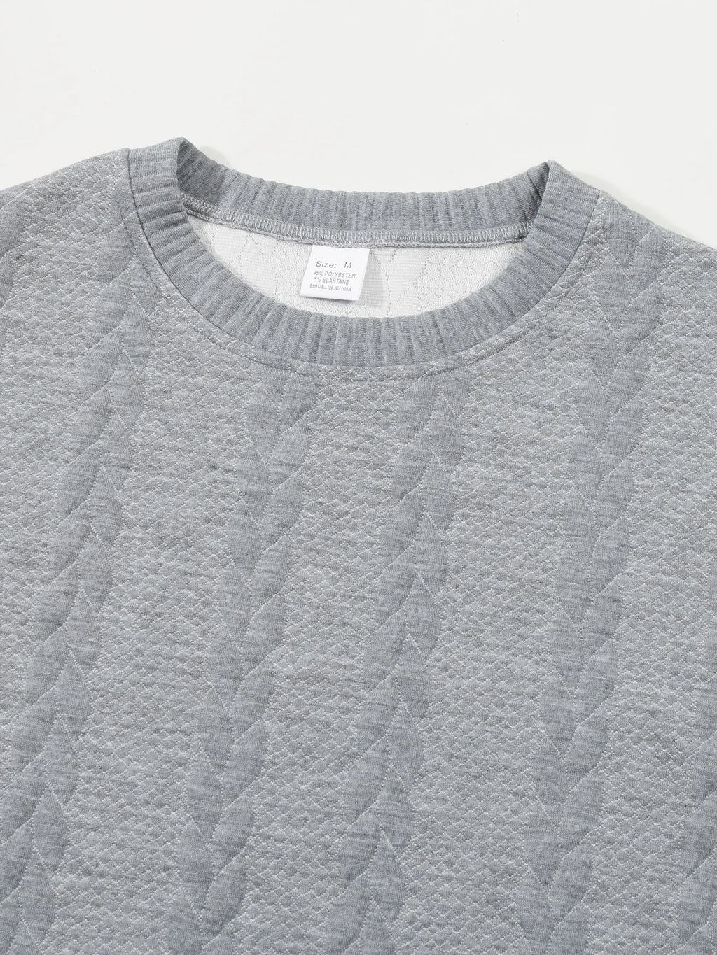 Autumn men's new round neck jacquard checkered high-end