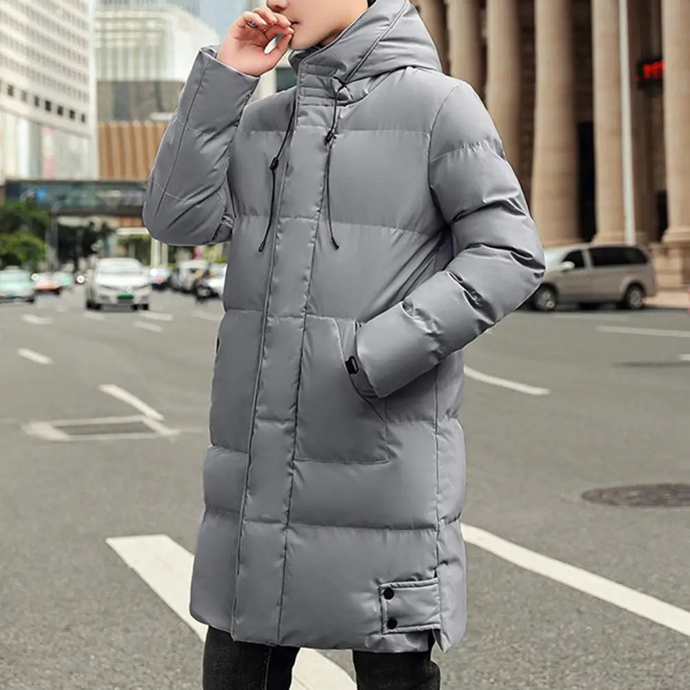 Manteau en duvet à capuche pour hommes