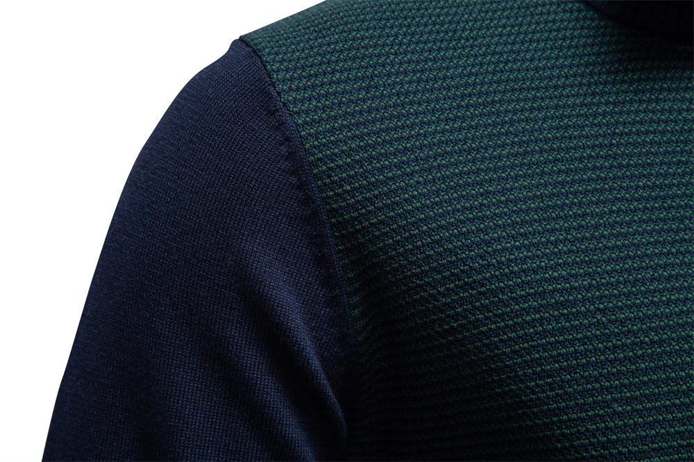 AIOPESON hommes rayé pull couleur unie