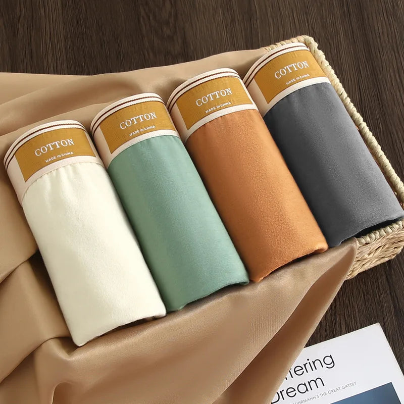 3 pièces sous-vêtements masculins Hombre culottes Boxershorts confortable respirant sous-vêtements en coton sous-vêtements Sexy couleur unie Boxer Shorts