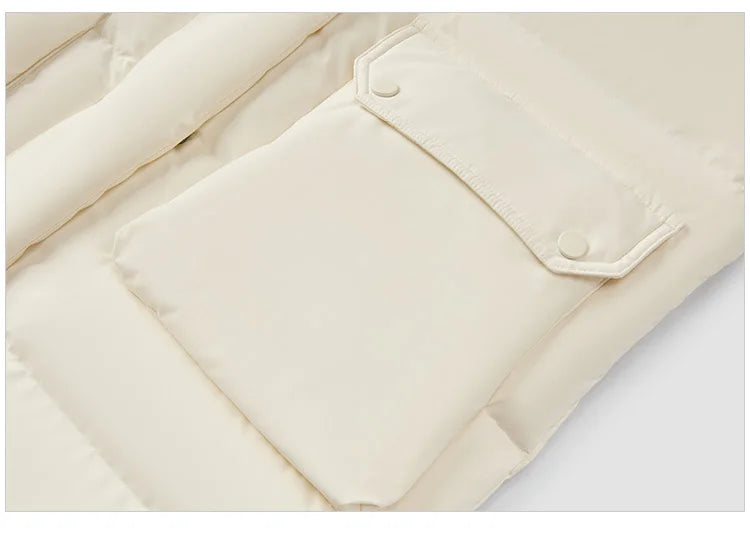 Semir vers le bas manteau femmes longue trois résistant coupe-vent chaud 2025 hiver nouvelle veste polyvalente à capuche ample