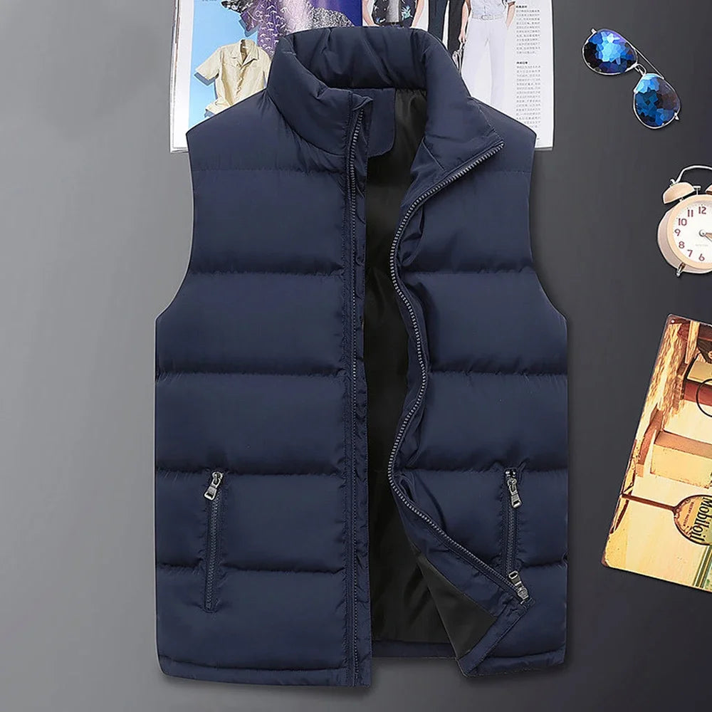 Veste zippée à col montant pour hommes et femmes, manteau chaud, solide, optique solaire, glaçure, décontracté, automne, hiver, Y2k