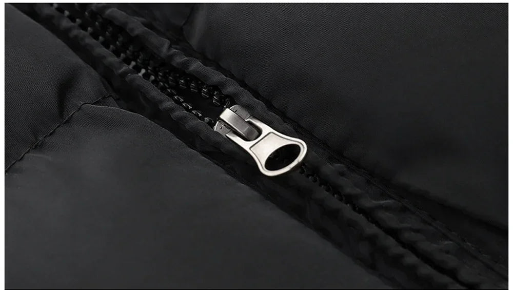 Veste zippée à col montant pour hommes et femmes, manteau chaud, solide, optique solaire, glaçure, décontracté, automne, hiver, Y2k
