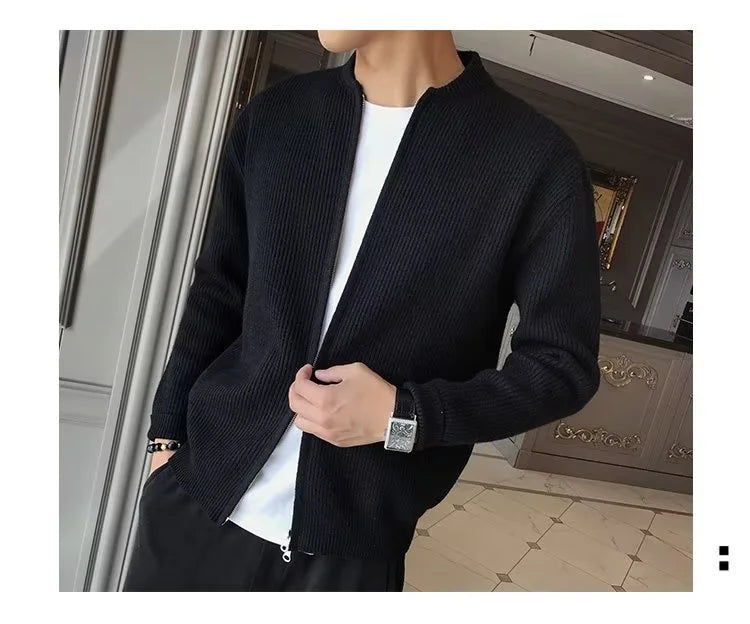 Autumn Winter Men Pure Color