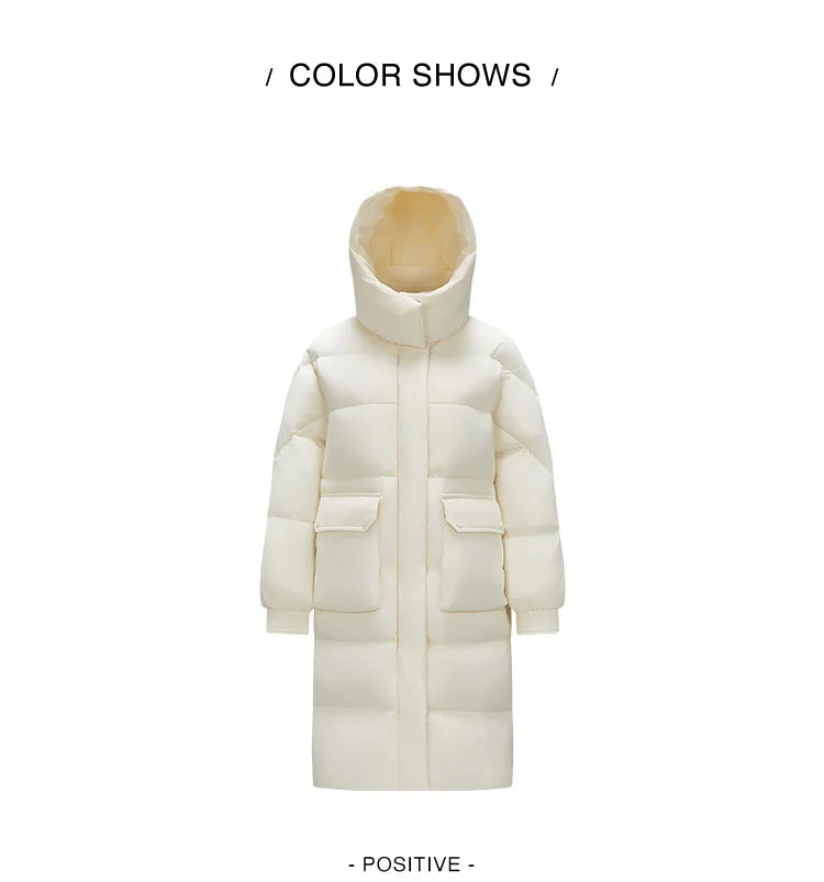 Semir vers le bas manteau femmes longue trois résistant coupe-vent chaud 2025 hiver nouvelle veste polyvalente à capuche ample