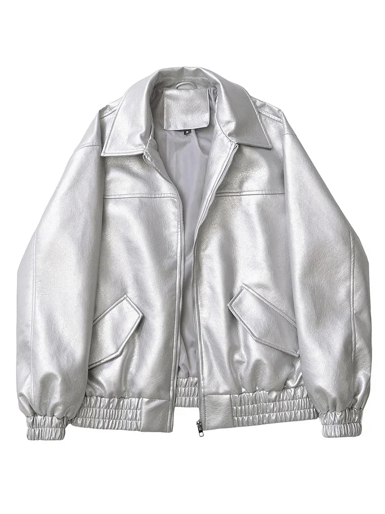 Veste en Faux cuir Pu pour femme