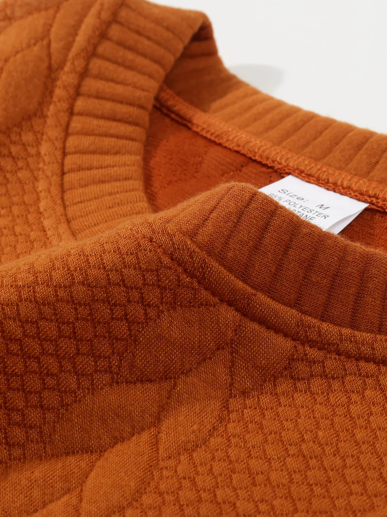 Autumn men's new round neck jacquard checkered high-end