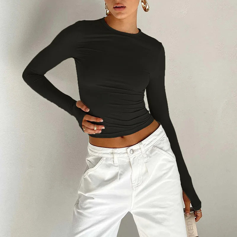 Ashion – chemise à manches longues et col rabattu, pour homme et femme