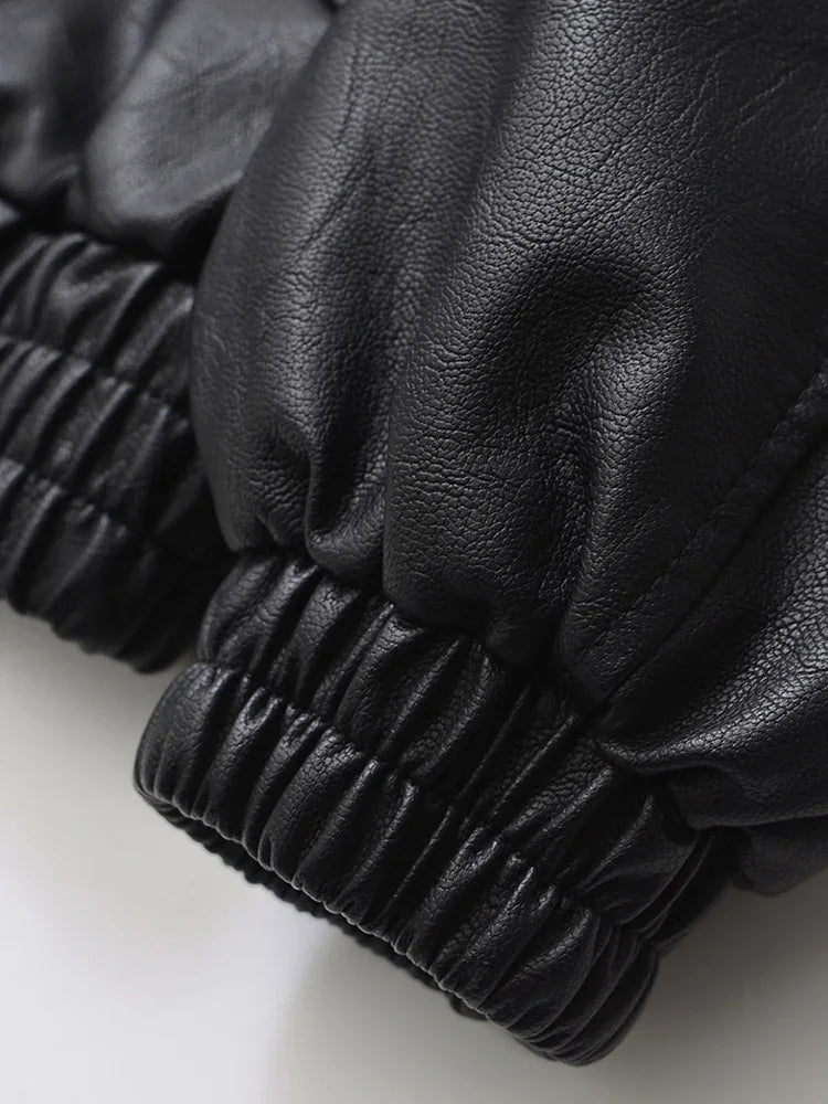 Veste en Faux cuir Pu pour femme