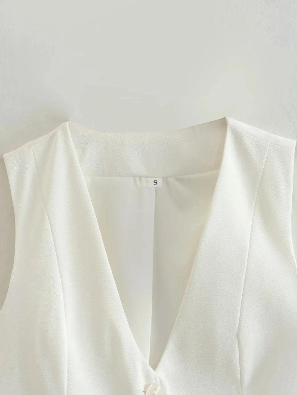 TRAFZA-Gilet Court pour Femme, Col en V, Simple Boutonnage, Vintage, Streetwear Décontracté, Haut Chic Sauvage, Nouvelle Mode, Été