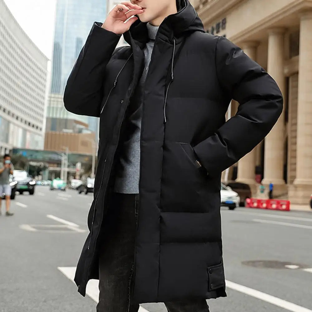 Manteau en duvet à capuche pour hommes
