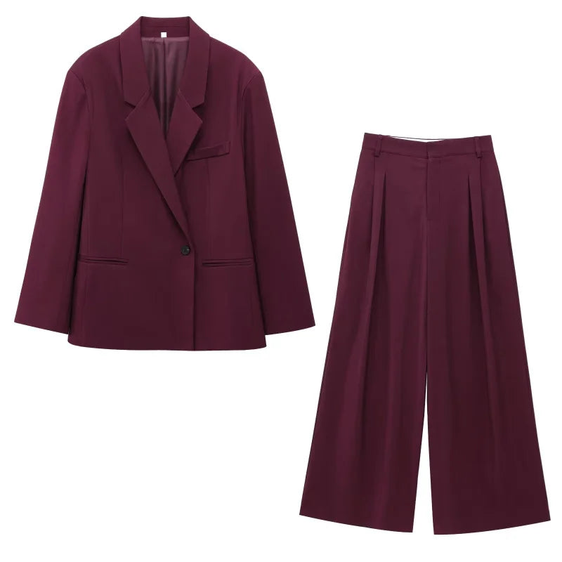 TRAF femmes printemps nouveau costume décontracté ensemble double