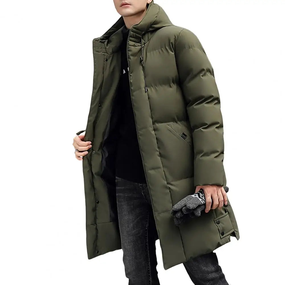 Manteau en duvet à capuche pour hommes