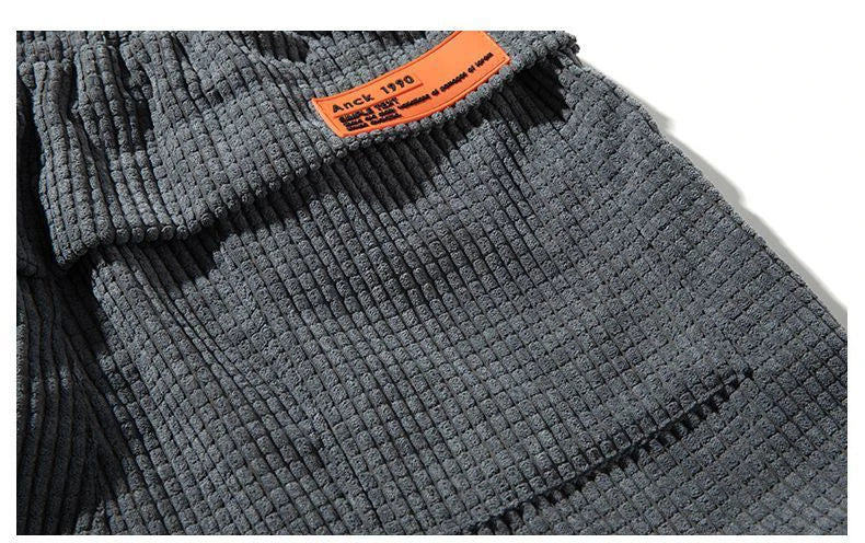 Baggy velours côtelé survêtement pantalon hommes Tech polaire pantalons de survêtement homme automne hiver décontracté sarouel mâle Sport pantalon thermique