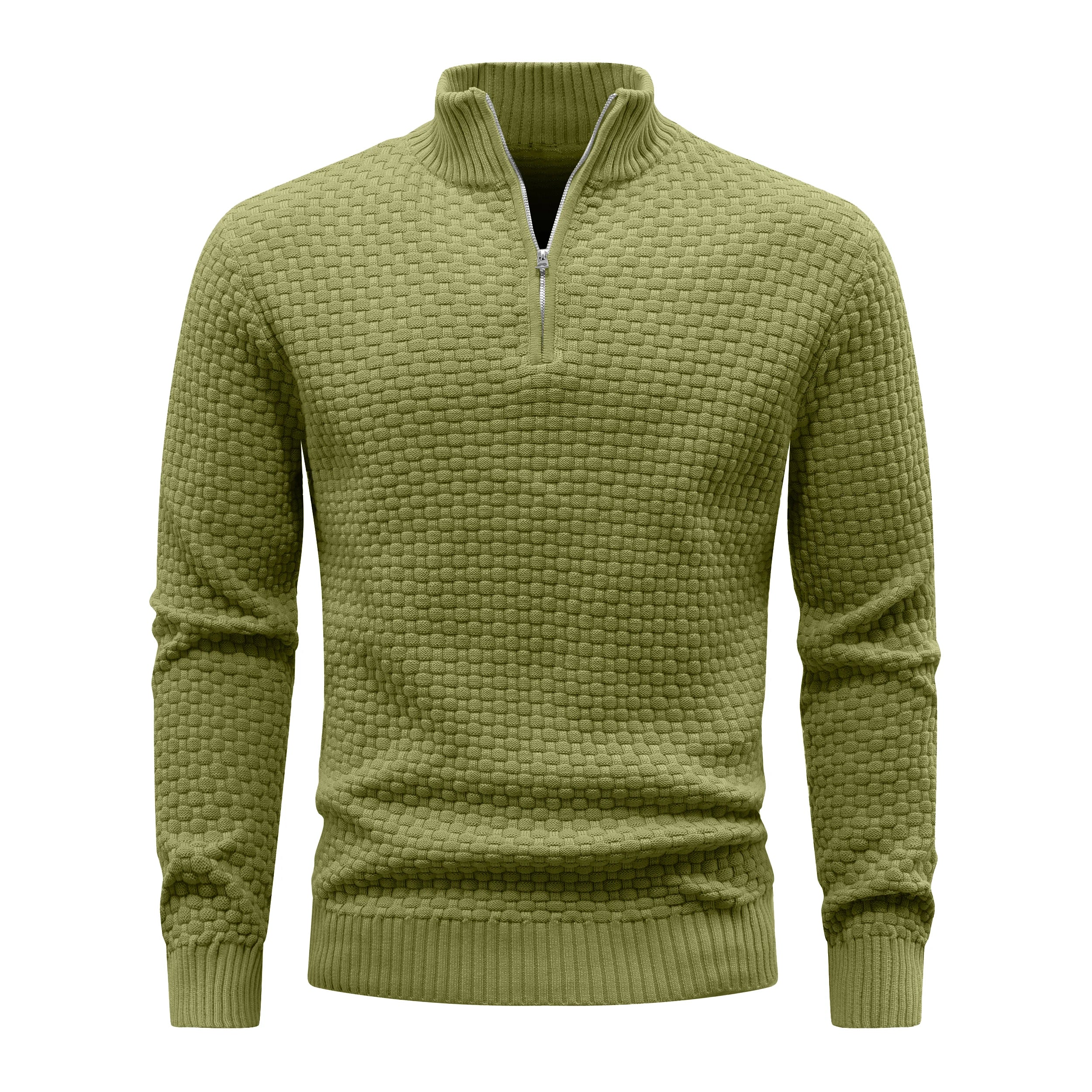 Pull chaud à fermeture éclair pour homme
