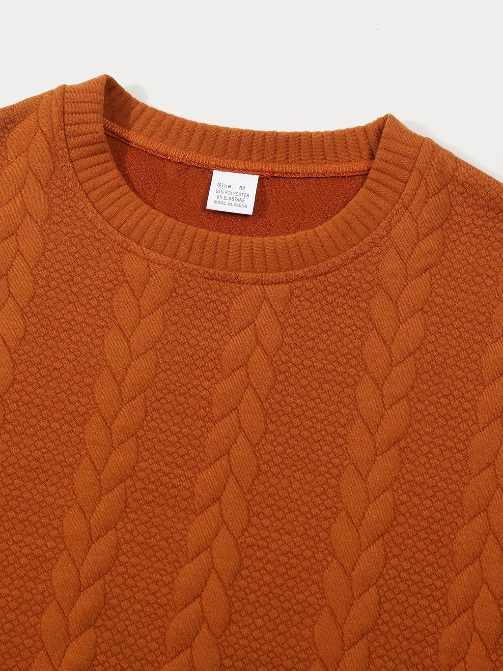 Autumn men's new round neck jacquard checkered high-end