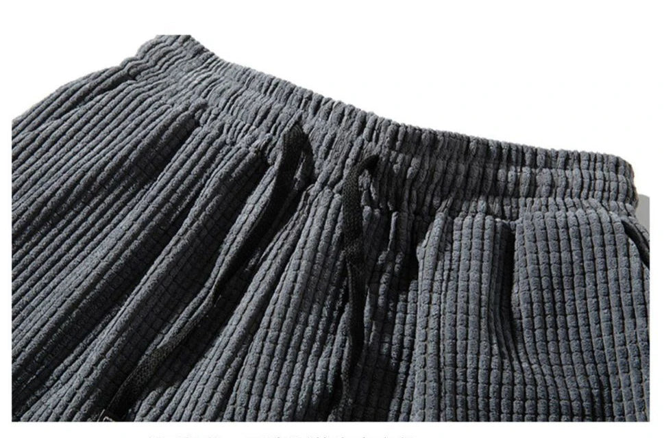 Baggy velours côtelé survêtement pantalon hommes Tech polaire pantalons de survêtement homme automne hiver décontracté sarouel mâle Sport pantalon thermique