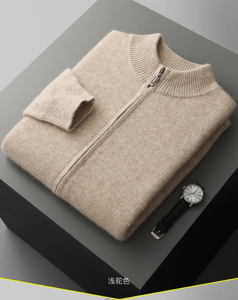 Pull chaud en laine mérinos pour homme