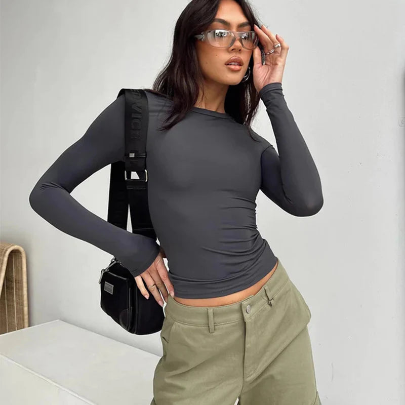 Women Casual Long Sleeve T-Shirts Spring Autumn