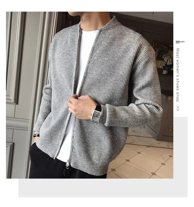 Autumn Winter Men Pure Color