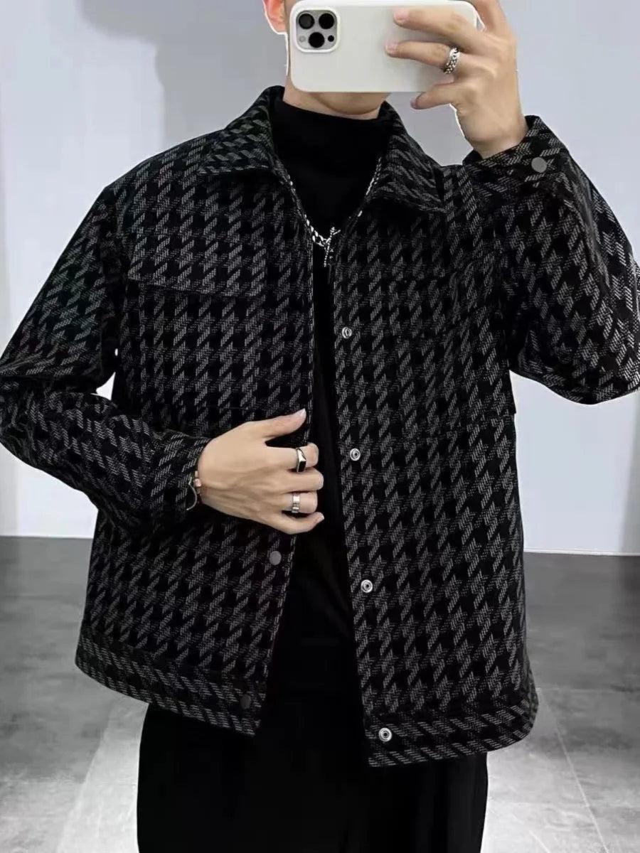 Veste à motifs en tweed pour hommes