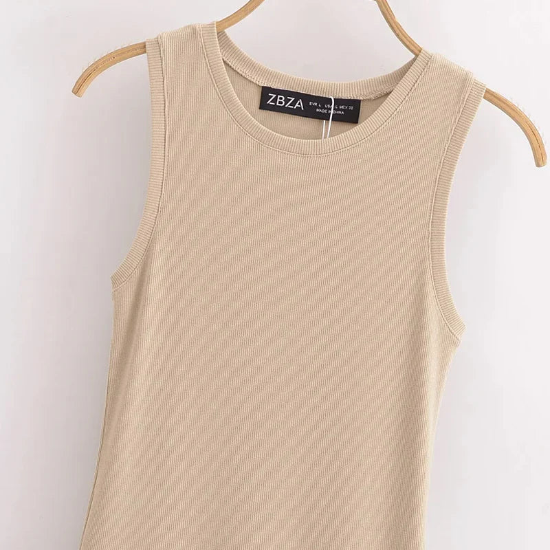 HXAO kaki robes longues élégantes 2025 femmes printemps sans manches robes noires mode décontracté fête Y2k robe robes pour femme