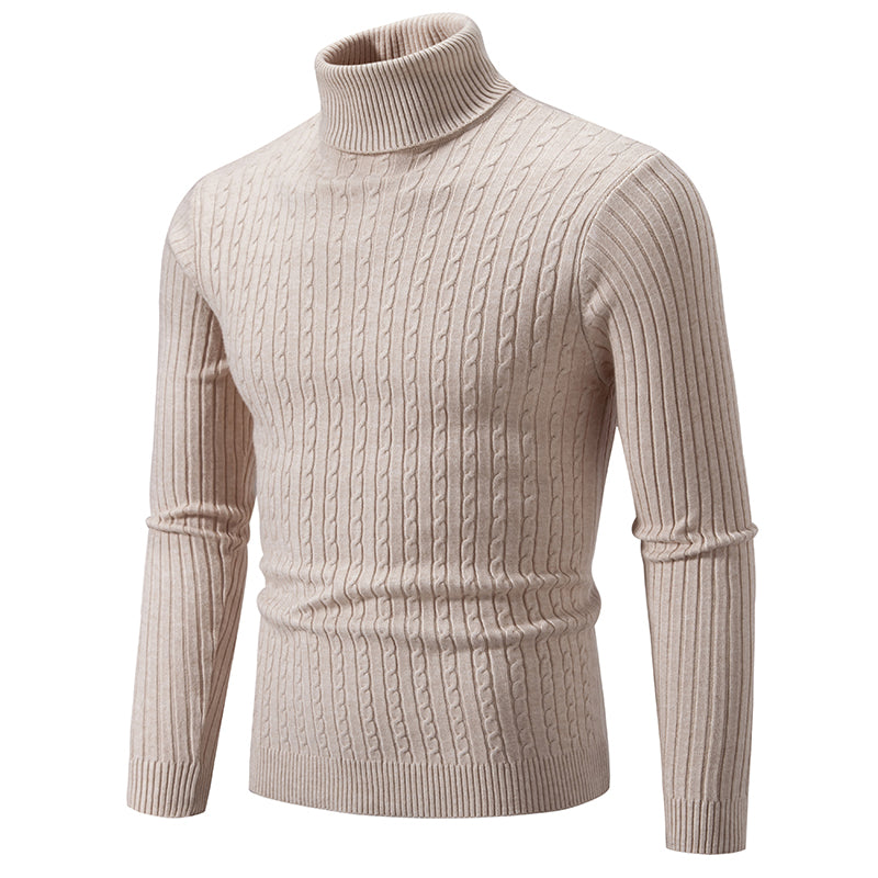 Pull en laine à col roulé pour hommes, pull à col roulé, vêtements de survêtement décontractés, document solide, hiver, extérieur, nouveau