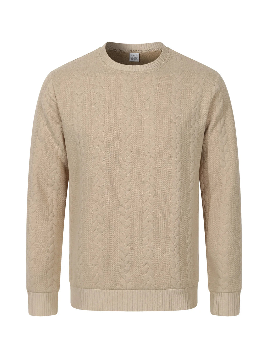 Autumn men's new round neck jacquard checkered high-end
