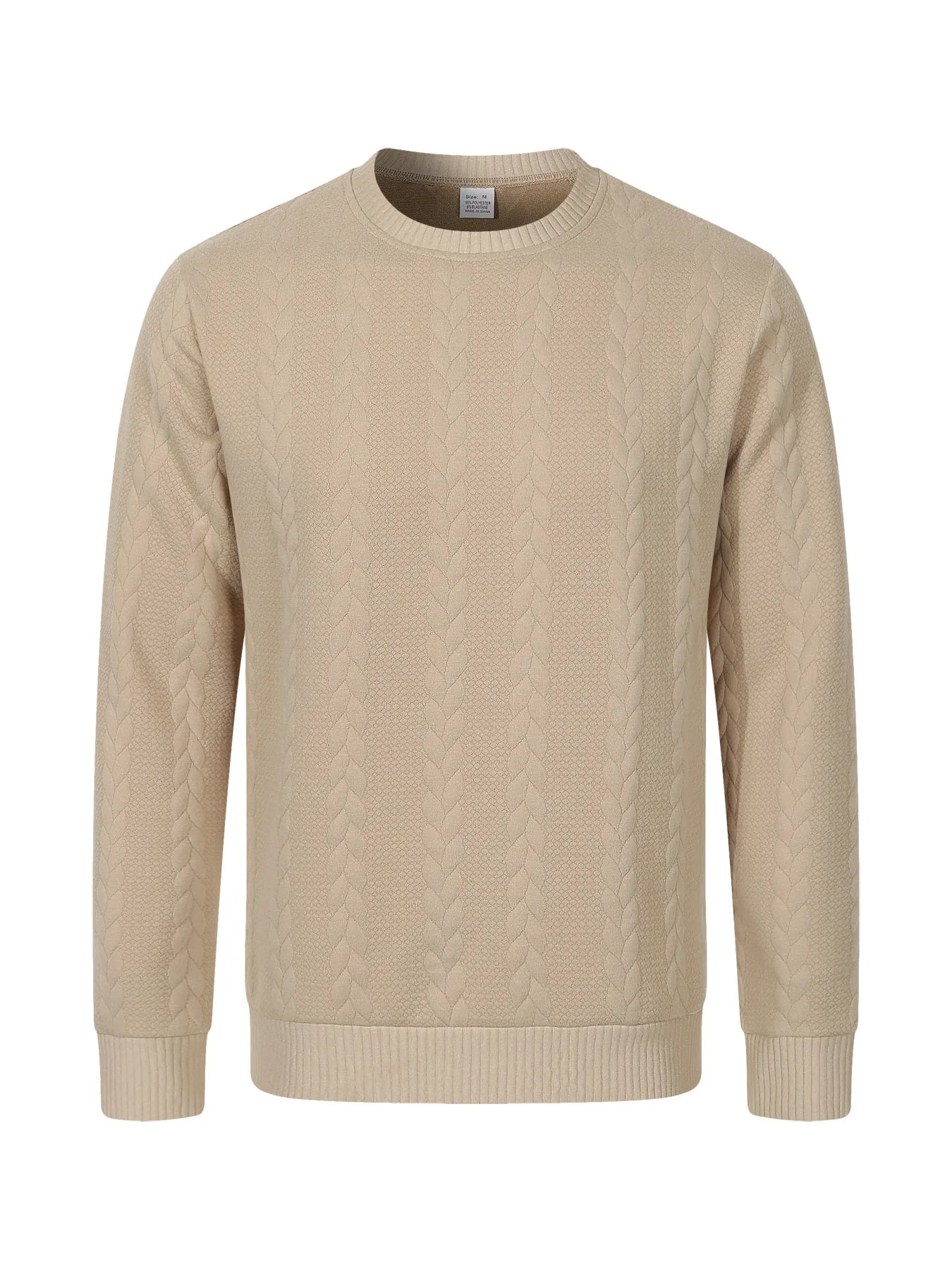 Autumn men's new round neck jacquard checkered high-end