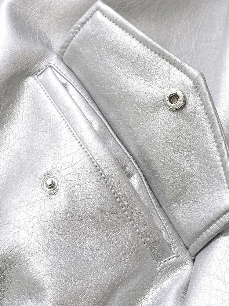 Veste en Faux cuir Pu pour femme