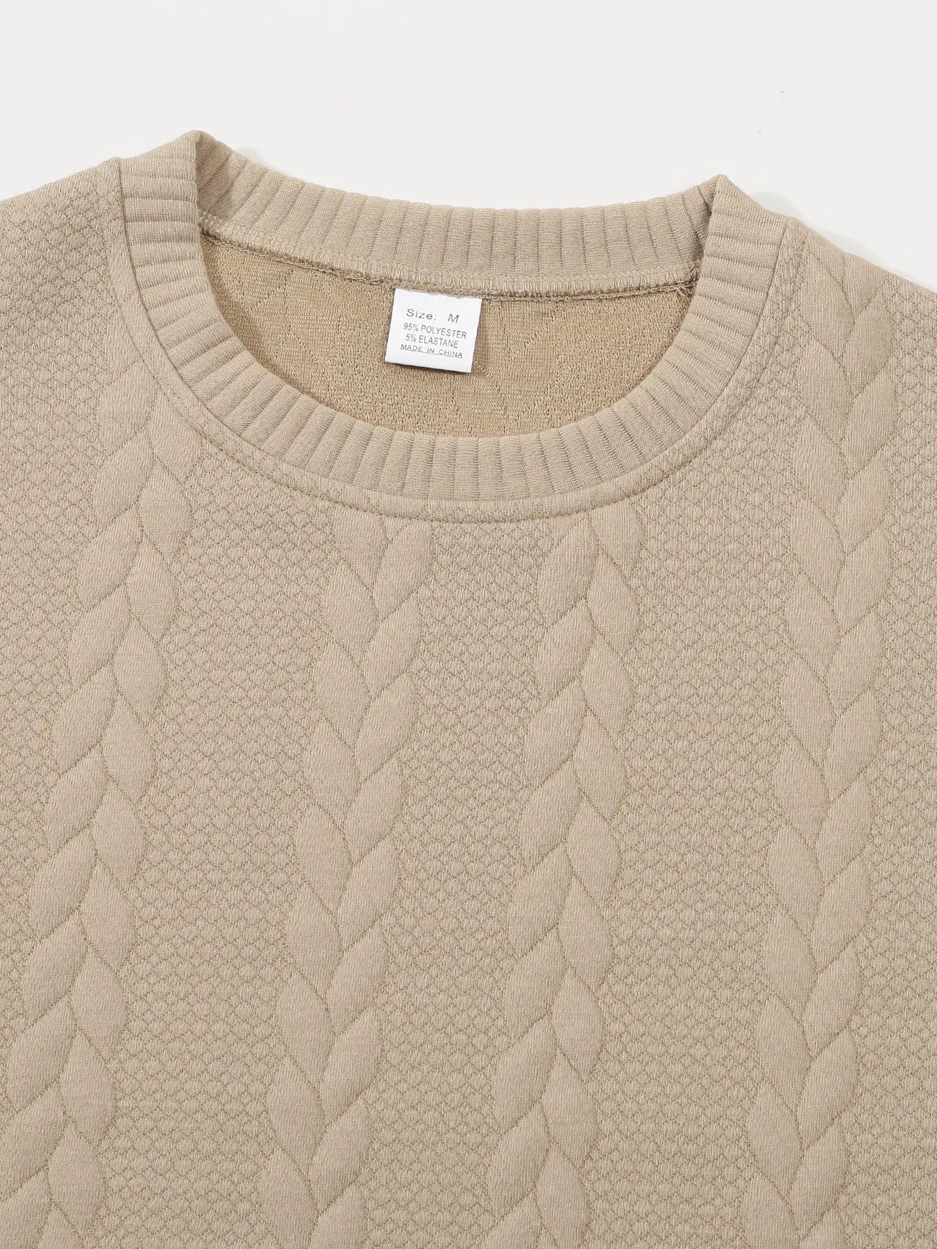 Autumn men's new round neck jacquard checkered high-end