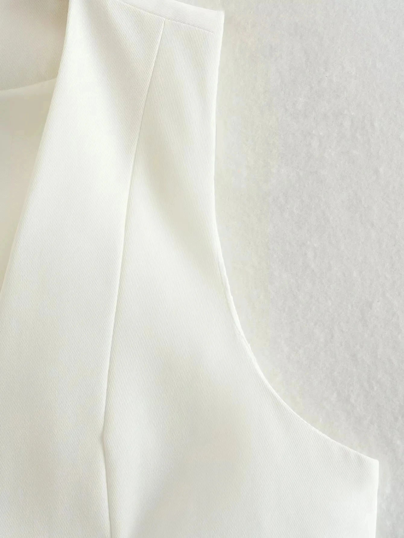 TRAFZA-Gilet Court pour Femme, Col en V, Simple Boutonnage, Vintage, Streetwear Décontracté, Haut Chic Sauvage, Nouvelle Mode, Été